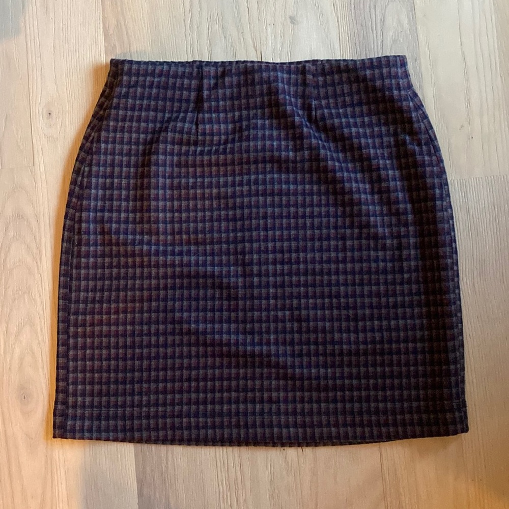 Plaid mini skirt